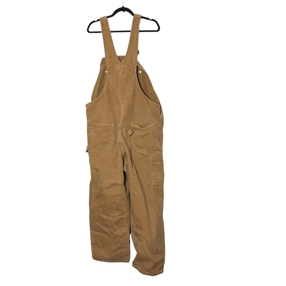 Carhartt Vintage Overalls Dungarees Duck Double Knee Workwear 42x30 Made in USA - Picture 2 of 5